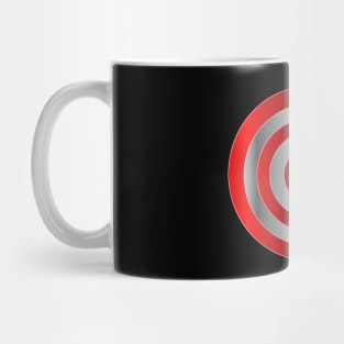 Silver Handle Silver Stripe Target and throwing Hatchet Mug